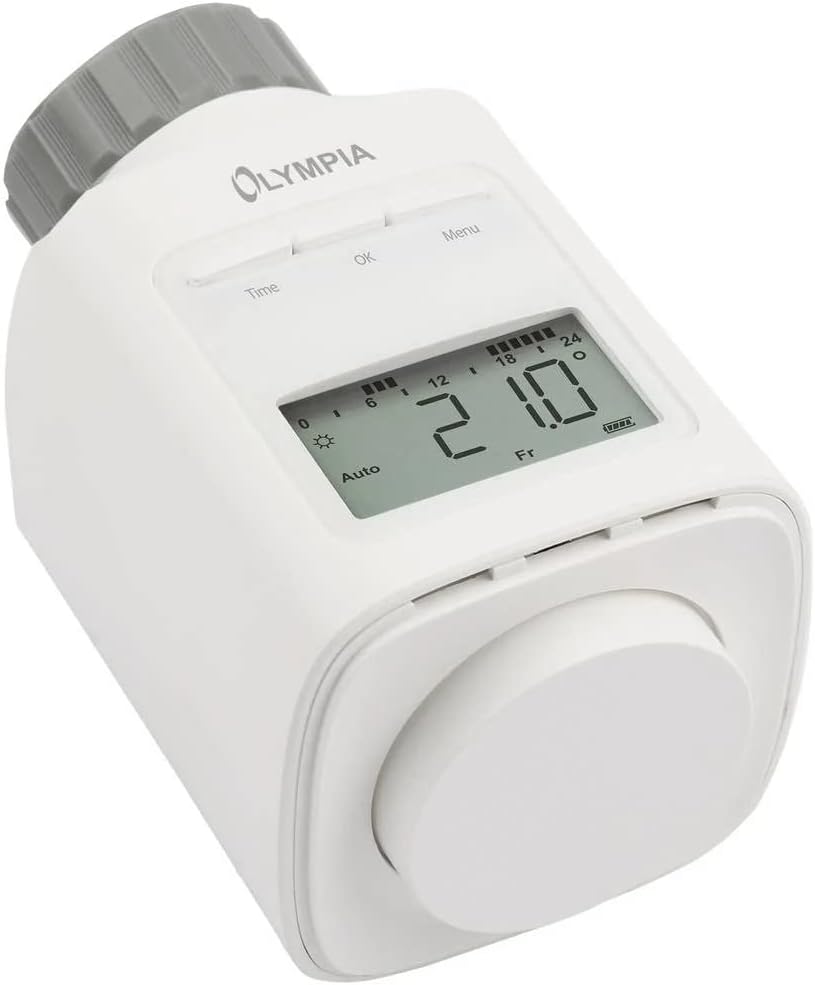 OLYMPIA HT430-23A Energiespar-Heizungsregler|9 Heiz- und Sparzeiten einstellbar|Weiss