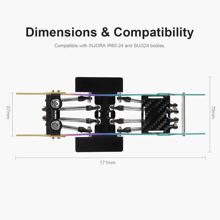 INJORA Rainbow Titanium LCG Chassis Kit für 1/24 SCX24
