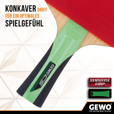 GEWO CS Energy Carbon Pro - Tischtennis-Schläger - ITTF genehmigt - Carbon-Schläger mit kontrolliert