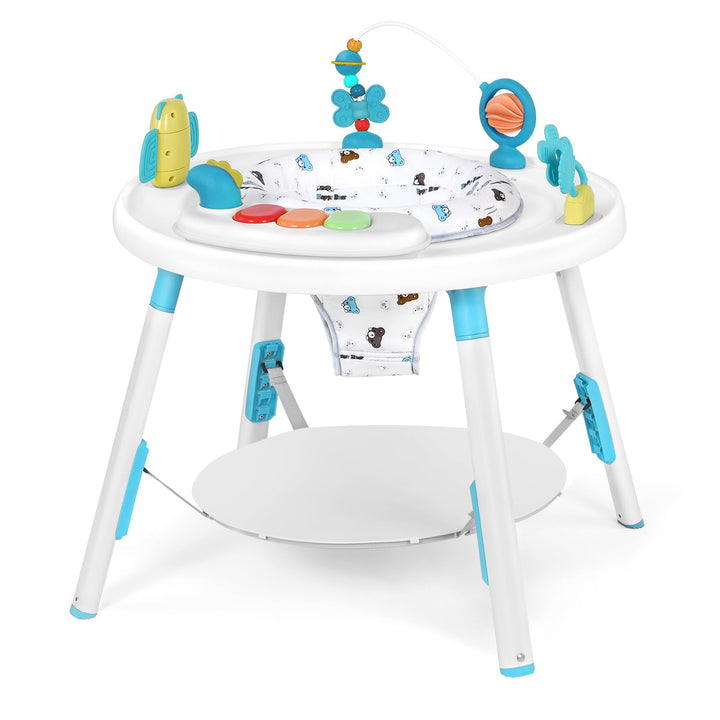 UBRAVOO Baby-Aktivitätszentrum, 3-in-1 Baby Lauflernhilfe mit abnehmbaren Spielzeugen und 360° Drehb