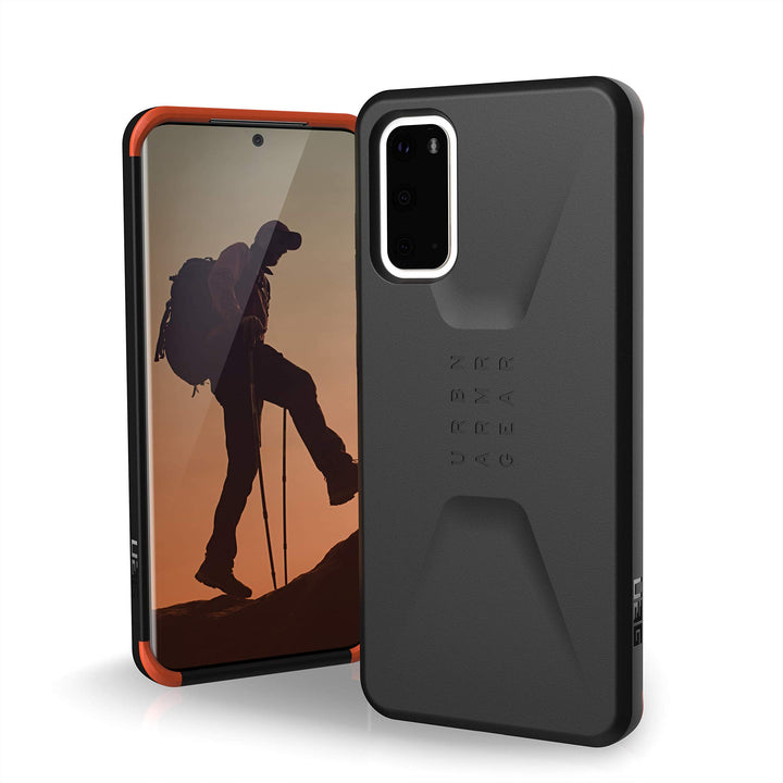 Urban Armor Gear Civilian Hülle Samsung Galaxy S20 (6,2") Schutzhülle (Wireless Charging kompatibles