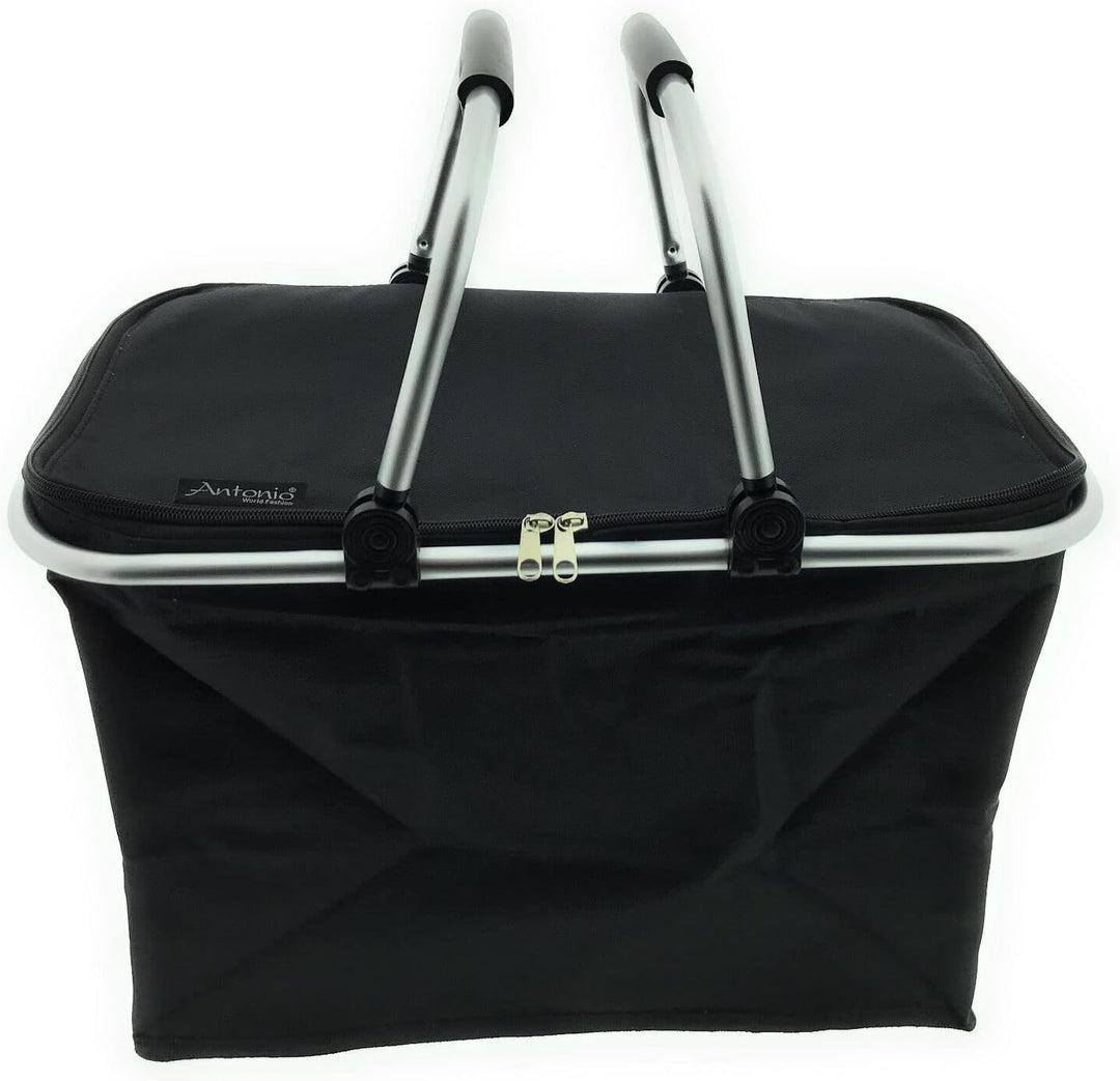 XXL Kühltasche Thermo Einkaufskorb Picknick Kühlbox Campingtasche faltbar stabil Rot Schwarz Grün, S