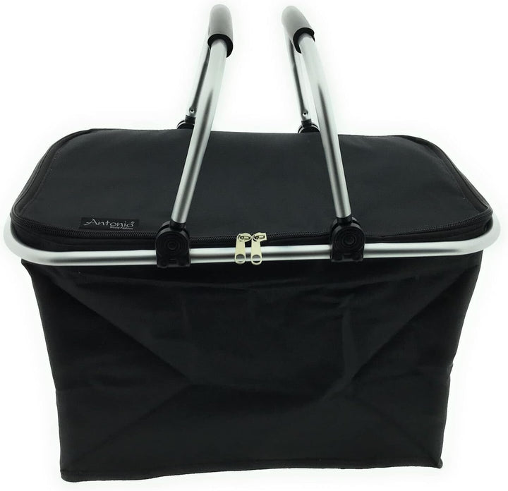 XXL Kühltasche Thermo Einkaufskorb Picknick Kühlbox Campingtasche faltbar stabil Rot Schwarz Grün, S