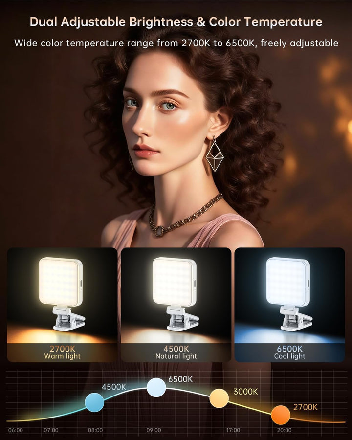 Handy Licht iPhone Selfie Licht: Ladebares Telefon-Fill-Licht, Ringlicht für Kamerafotos, Make-up-Fo