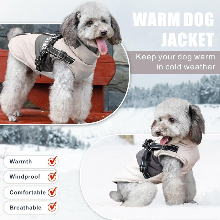 Hunde Winterjacken,Warme Hundemäntel Reflektierend Hundekleidung wasserdichte Welpenweste für kaltes