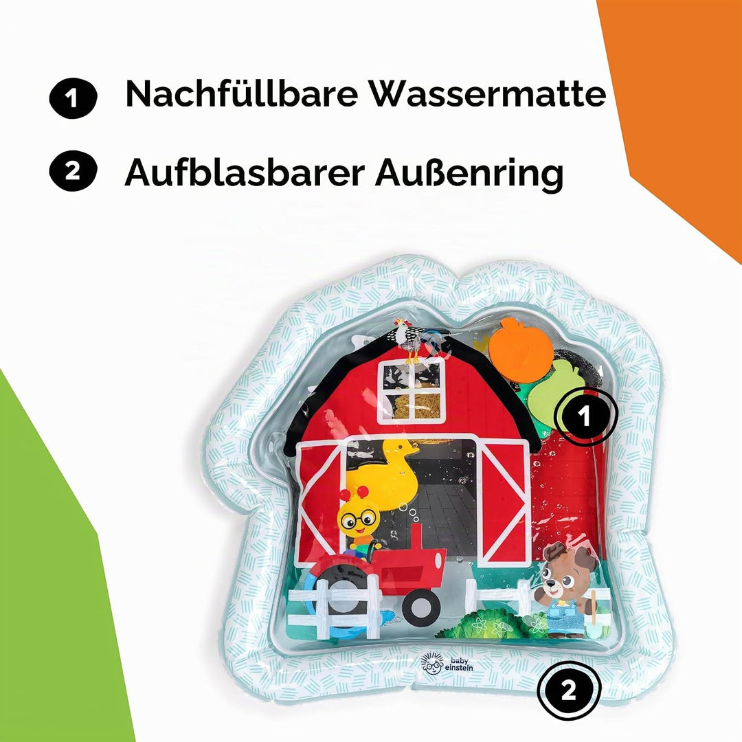 Baby Einstein Farm Explorers Cal's Sensory Barn Bauchlage-Wassermatte, multisensorisch, Alter 0–36 M
