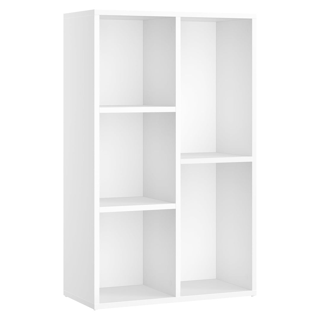 VASAGLE Bücherschrank, Bücherregal, mit 5 Fächern, Büroregal, Würfelregal, Standregal, für Wohnzimme