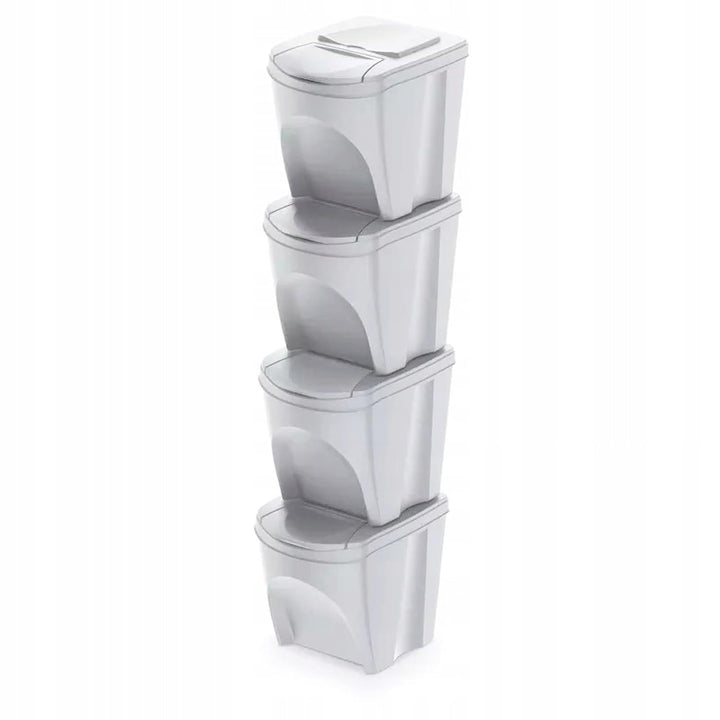 Prosperplast SORTIBOX 4 x 25L Abfallbehälter - Ashen