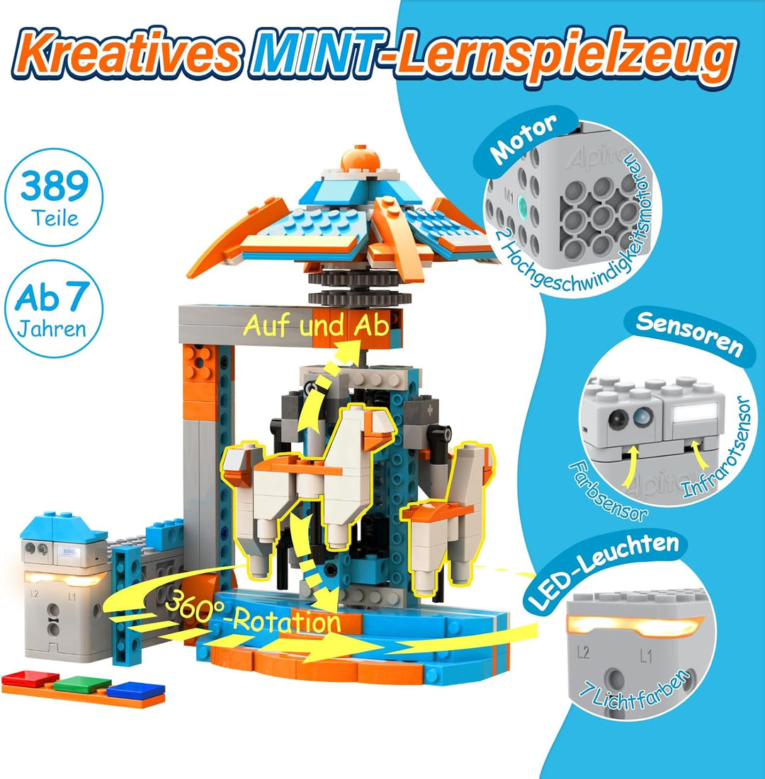 Robot S,10-in-1 Programmierbarer Roboter für Kinder, STEM Flugzeug Spielzeug zum Programmieren und L