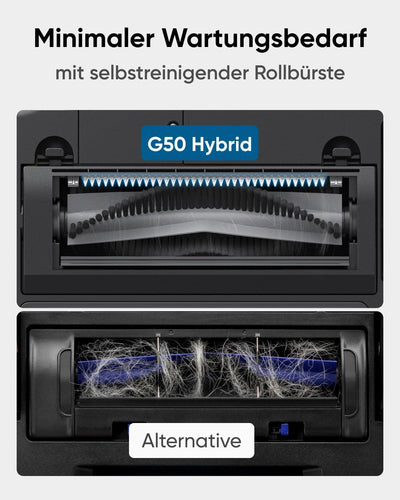 eufy G50 Hybrid Saugroboter mit Wischfunktion & 4.000Pa Starker Saugkraft, Dynamische Navigation, Pr