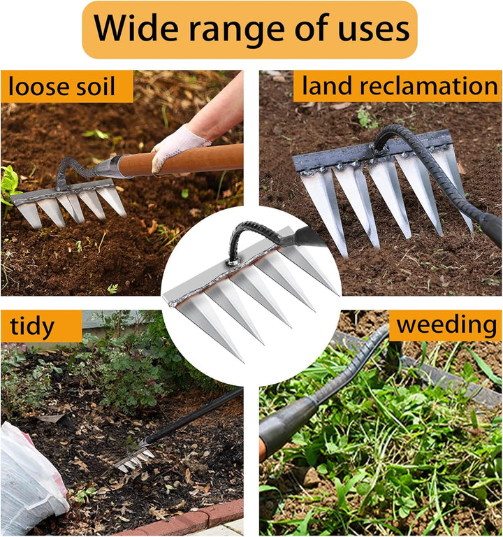 Garden Harke, Rechen Garten Unkrauthacke, Unkraut Entferner Gerät, Gartengeräte, Rasenrakel Grabegab