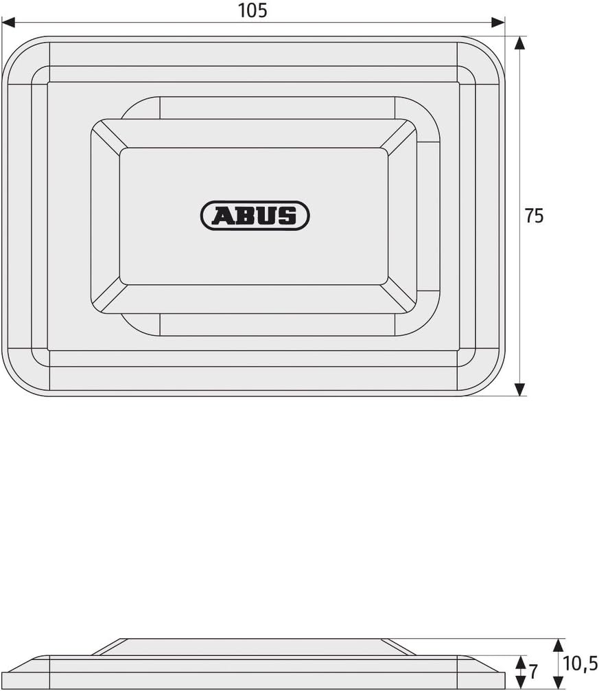 ABUS Gitterrostsicherung GS60 - Schutz für Kellergitter - mit Zugstab und grossen Halteplatten - ABU