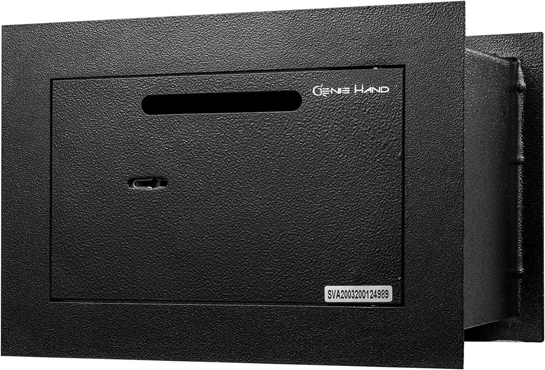 Genie Hand – Mechanische Wandtresorbox Klein mit Einwurfschlitz – Doppelbartschloss Mini, Mini