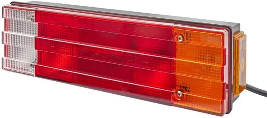 HELLA - Heckleuchte - Glühlampe - 24V - Anbau/geschraubt - Lichtscheibenfarbe: mehrfarbig - Kabel: 1