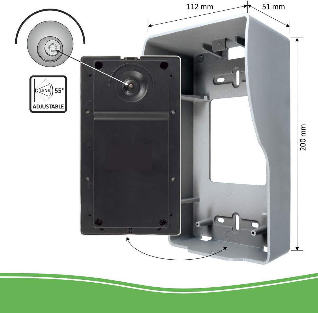 ELRO Türklingel DV477W4 4-Familien Video Türsprechanlage mit 4 Farbdisplay, Kamera mit Nachtsicht, 4