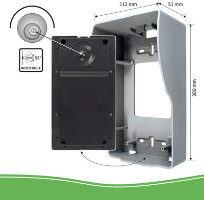 ELRO Türklingel DV477W4 4-Familien Video Türsprechanlage mit 4 Farbdisplay, Kamera mit Nachtsicht, 4