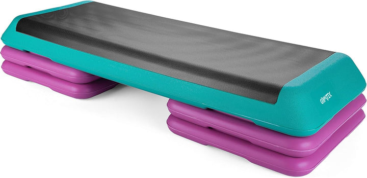 Queenfit Aerobic Step - Der ideale Stepper für Zuhause, Treppensteiger Fitnessgerät mit 3-Stufen-Höh
