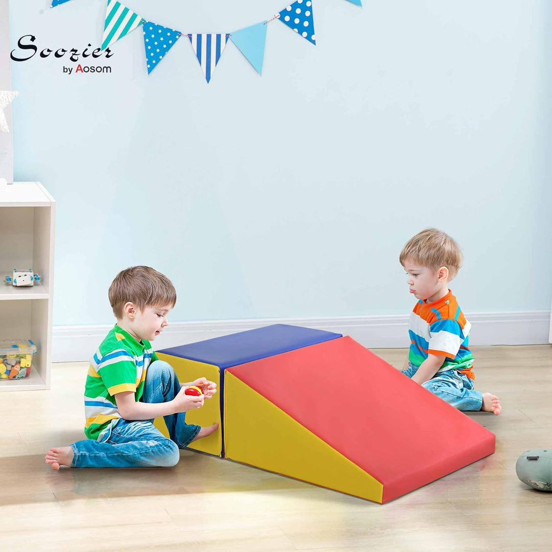 HOMCOM Baby-Motorik-Parcours, modular, Kletterspielzeug, Schaumstoff-Bausteine Lernspielzeug, 2 Ries