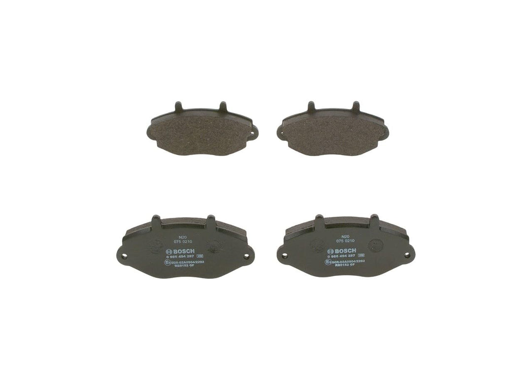 Bosch BP1199 Bremsbeläge - Vorderachse - ECE-R90 Zertifizierung - vier Bremsbeläge pro Set