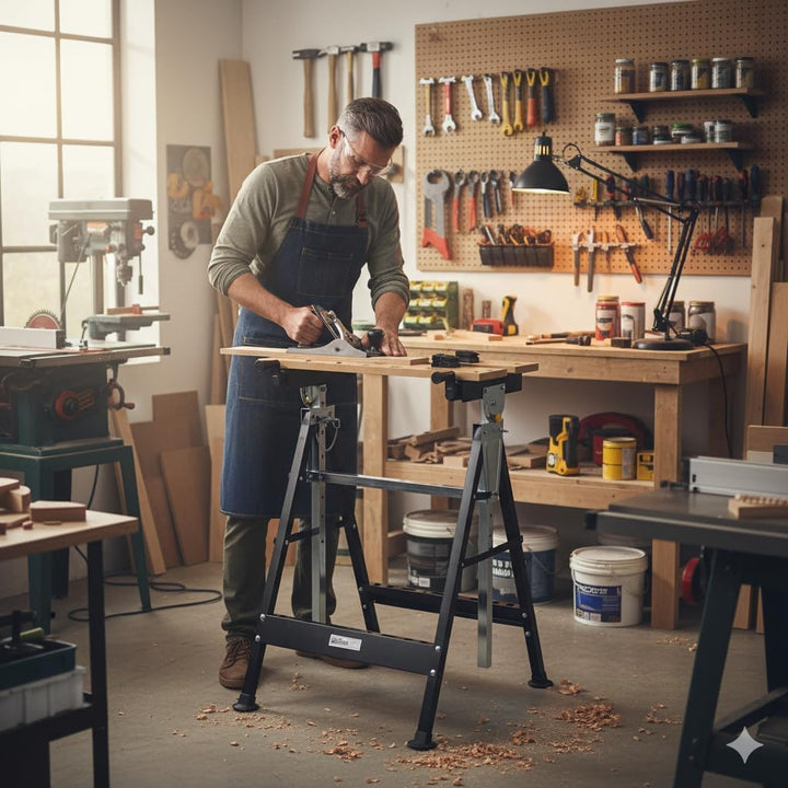 TrutzHolm® Werkbank klappbar höhenverstellbar Werktisch Spanntisch Arbeitstisch bis 100kg