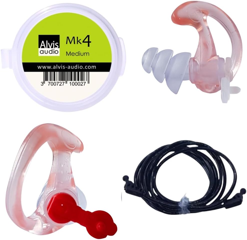 Alvis, Gehörschutzstöpsel, Ohrstöpsel, 1 Paar, MK4S, transparent, Mk4M Taille M, Taille M