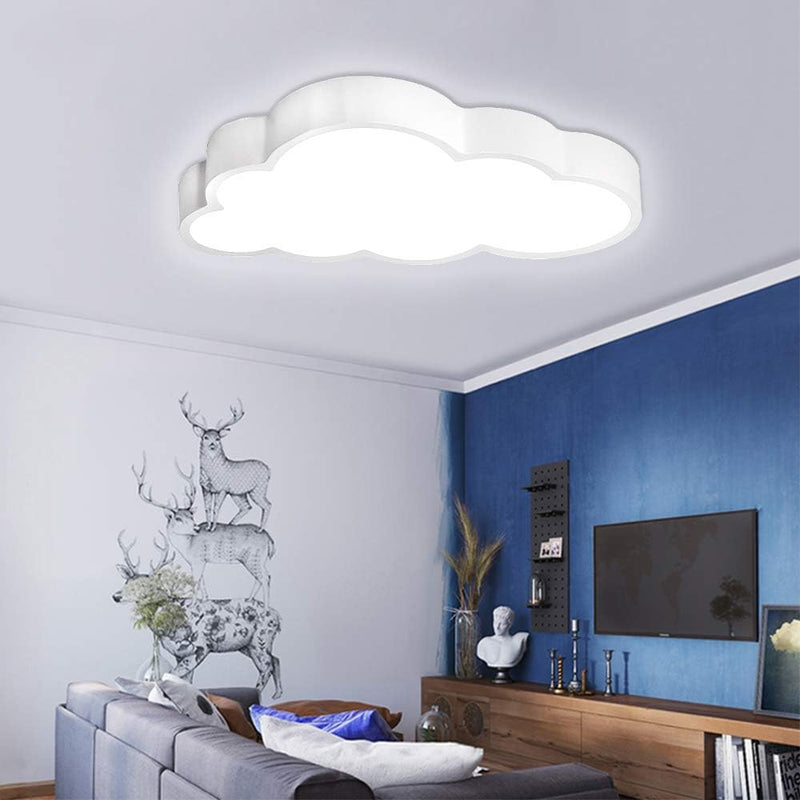 Aufun 48W LED Wolken Deckenlampe - Ultra-dünne 5cm Kreative Deckenleuchte für Schlafzimmer Küche Bür