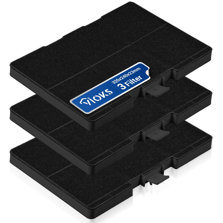 VIOKS Abzugshaube Filter Umlufthaube Set 3x Ersatz für Bosch Aktivkohlefilter 11026771 DHZ5346 00705