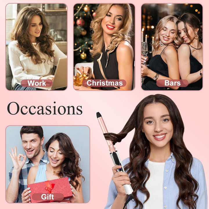 19mm Lockenstab kleine Locken mit Klemme für enge & Wellen, Schnelles Aufheizen 120-230°C Dualspannu