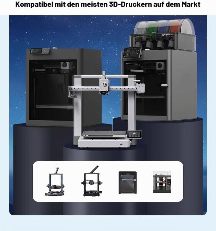 Stronghero3D PLA 3D-Drucker-Filament, 1,75 mm, Vertigo Galaxy Rainbow, mehrfarbig, Genauigkeit +/- 0