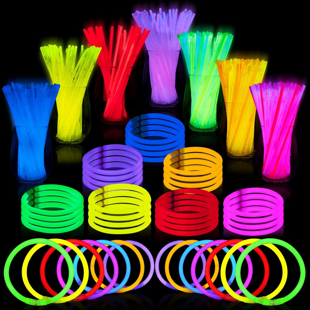 JOYIN 200pcs 20.3 cm Knicklichter party set, Neon Leuchtstäbe Party Deko, Leuchtstäbe Kinder , Party