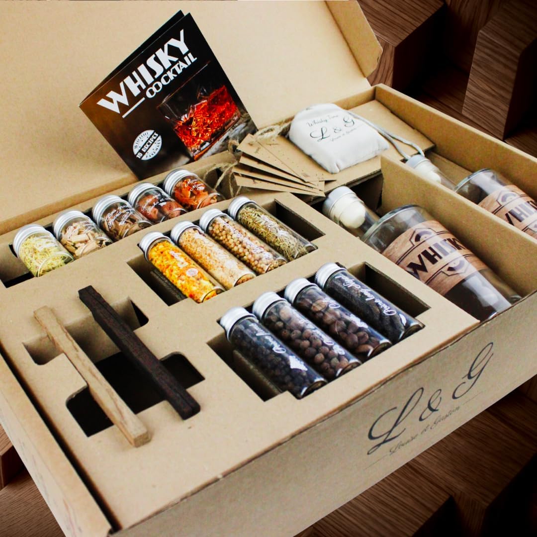 L&G® - Kit zur Zubereitung und Verkostung von arrangiertem Whisky - Geschenkideen - Originelles DIY