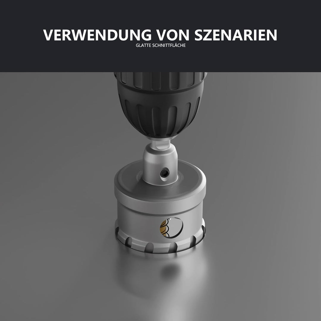 CSOOM Upgrade Hochleistungs-Hartmetall-Lochsäge 14 stück,TCT Lochschneider, mit 2 * Extra Titan-besc