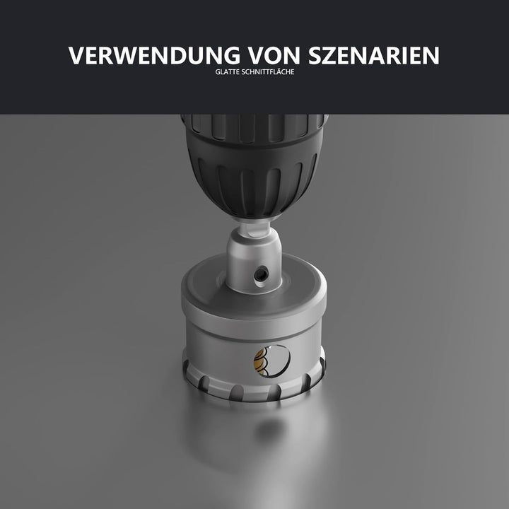CSOOM Upgrade Hochleistungs-Hartmetall-Lochsäge 14 stück,TCT Lochschneider, mit 2 * Extra Titan-besc