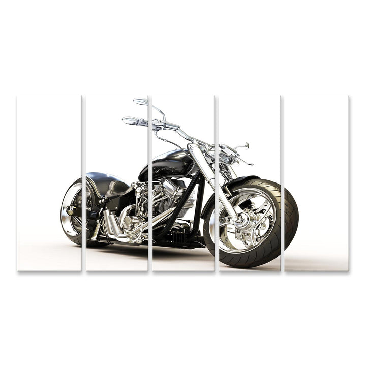 islandburner Bild auf Leinwand Motorrad Auf Weissem Hintergrund Chopper Bilder Wandbilder Poster Lei