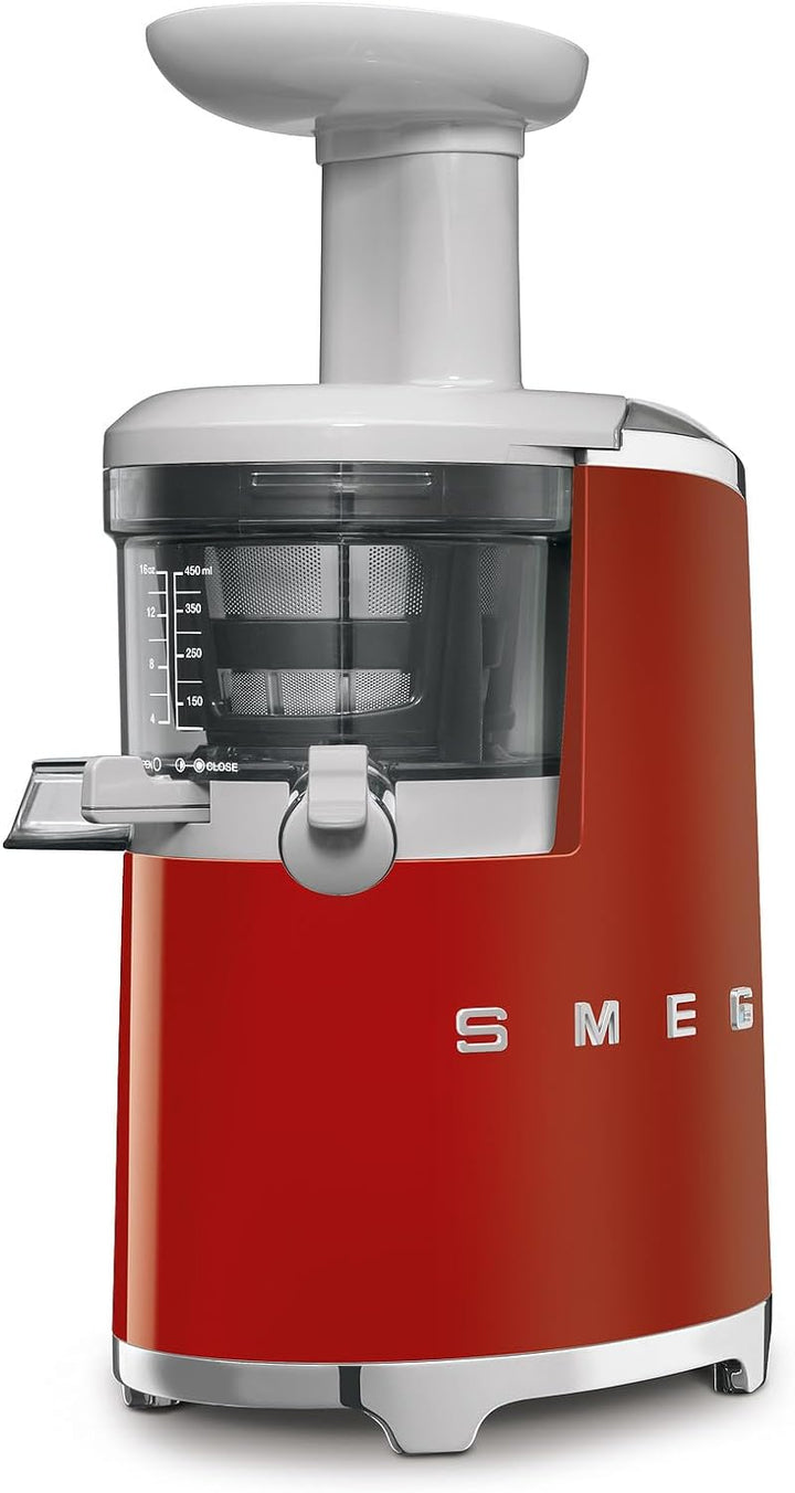 Smeg SJF01RDEU Entsafter, 18/8 Stainless Steel, Rot