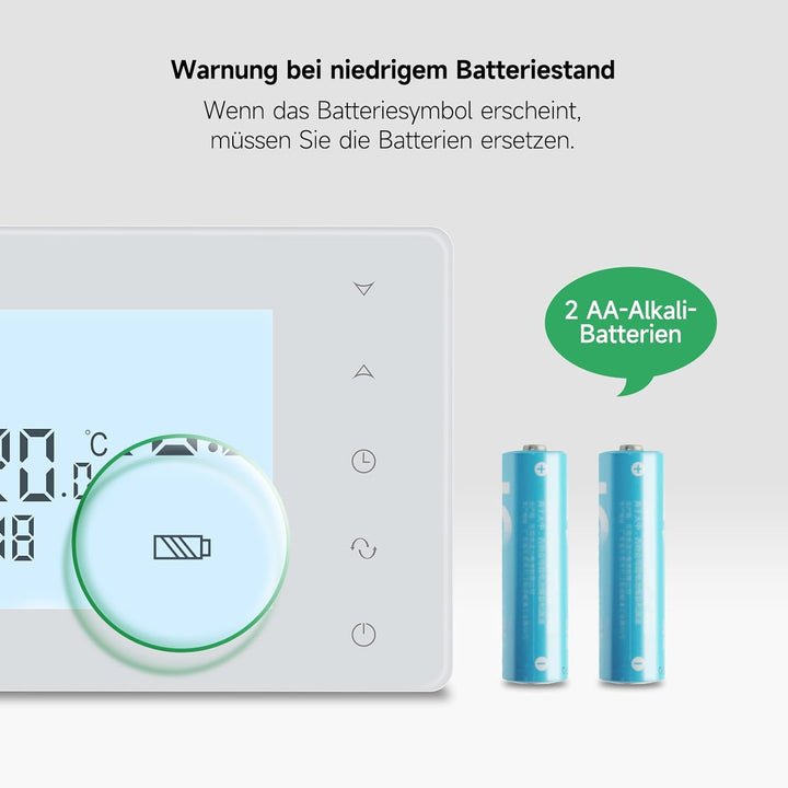 Beok Raumthermostat für Steuerung des Gaskessel und Wasserkessel, Programmierbarer Heizungthermostat