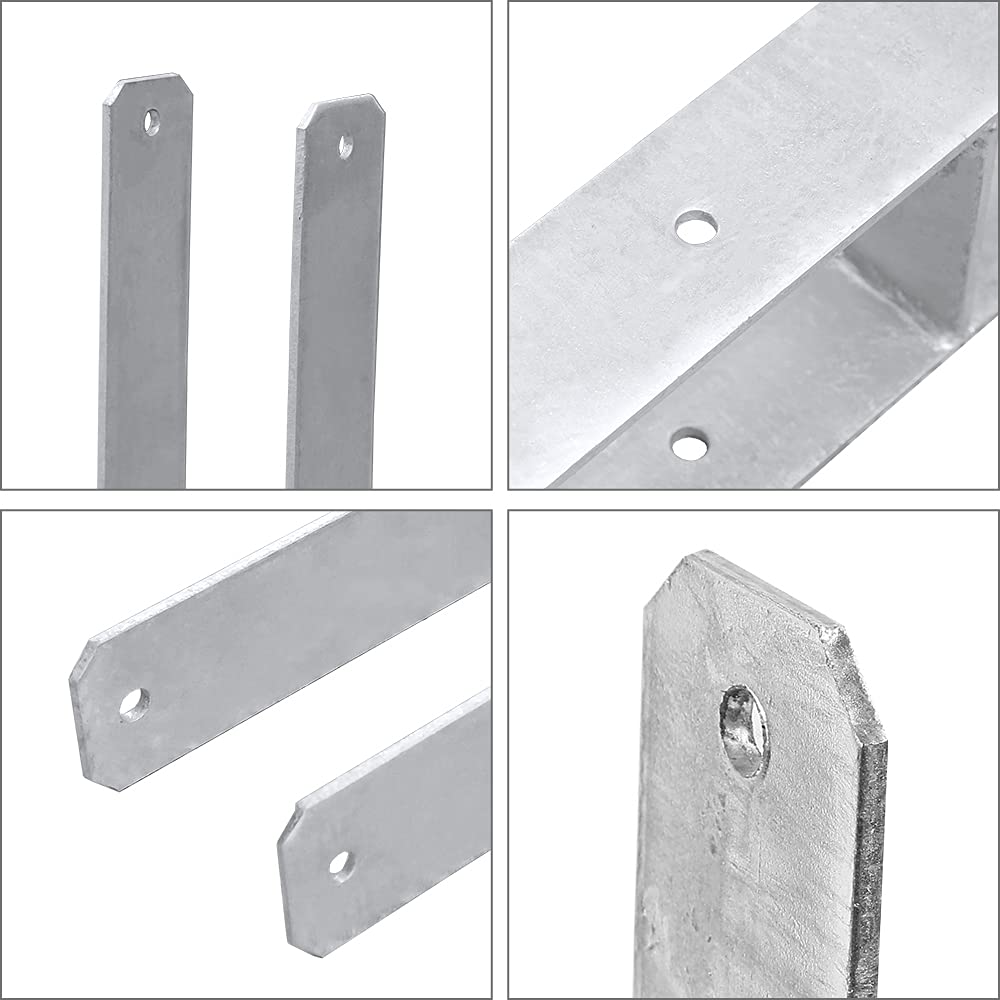 Jopassy H-Pfostenträger, 2*H-Anker, 91mm Gabelweiten, Materialstärke 5mm, Länge600mm, Pfostenschuh,