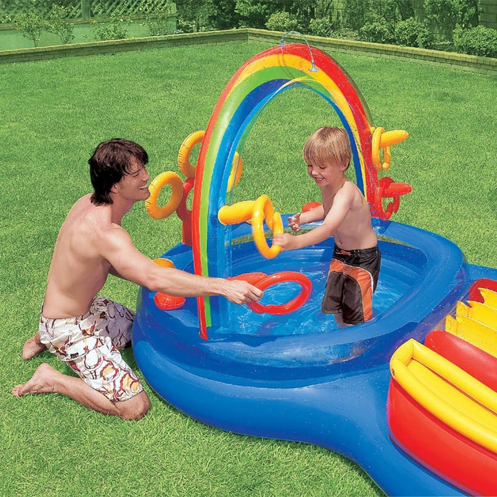 INTEX Inflatable Kids Rainbow Ring Water Play Center 57453EP by Intex