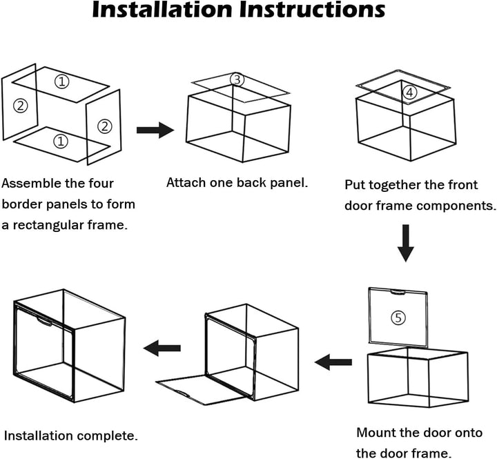 Siyecioa Acryl Vitrine Schaukasten Transparent, Plexiglas Vitrine mit Tür Für Action Figuren Spielze