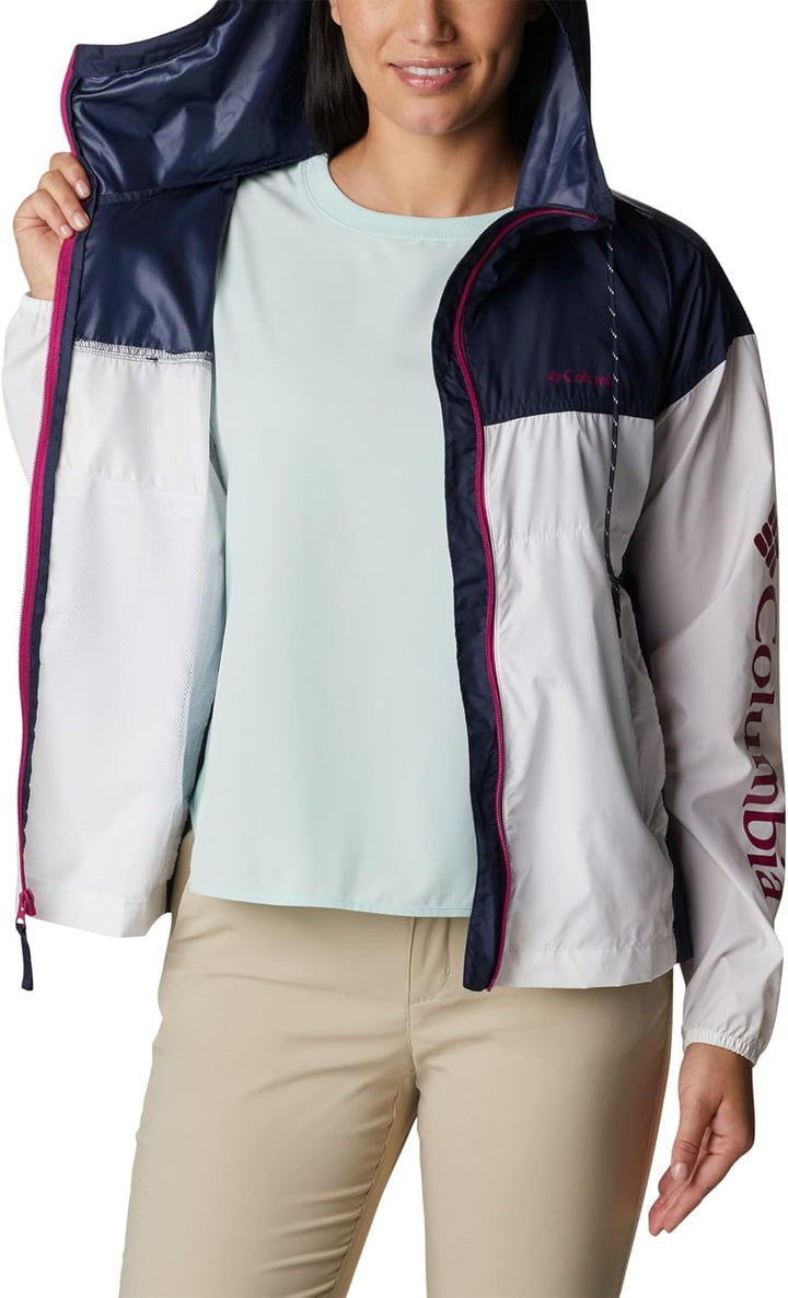 Columbia Damen Flash Challenger Novelty Windbreaker-Jacke S White, Nocturnal, S White, Nocturnal