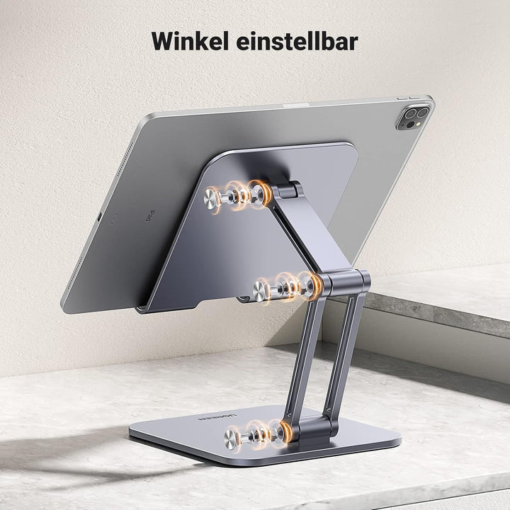 UGREEN Aluminium Tablet Halterung Verstellbarer Tablet Ständer Höhenverstellbar iPad Ständer kompati