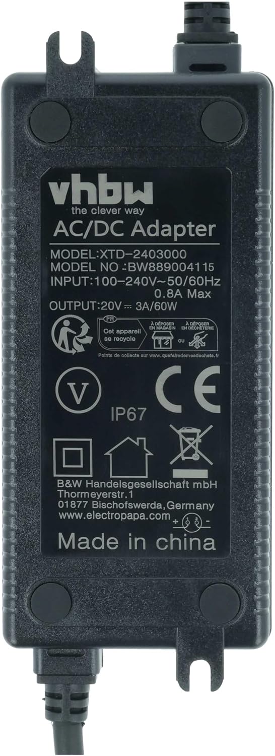 vhbw Ladegerät kompatibel mit Worx Landroid WR143E, WR147E, WR153E, WR147E.1, WR155E, S700i Akku-Ras
