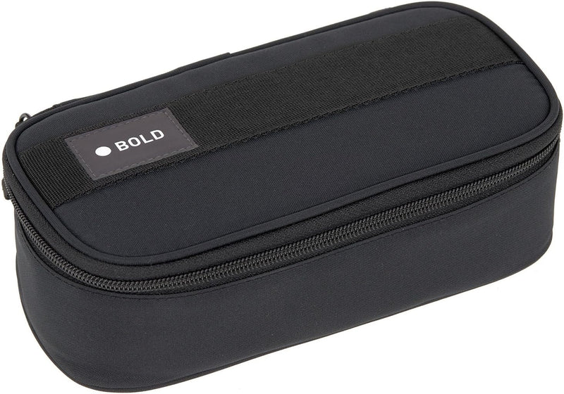 LÄSSIG Bold Schlampermäppchen Stiftemäppchen Schule/School Spacy Pencil Case Bold Black