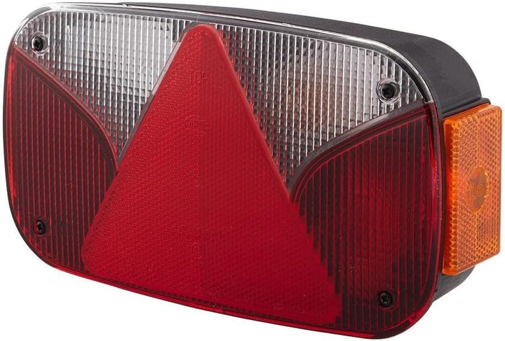 HELLA - Heckleuchte - Glühlampe - 12V - geschraubt/Anbau - Lichtscheibenfarbe: weiss/rot - Stecker: