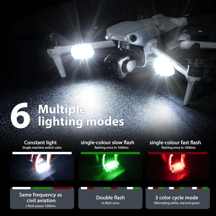 STARTRC 2 Stück Strobe Drone Light,Anti-Kollisionslicht,LED Drohne Blitzlicht Für FAA-Drohnen-Nachtf