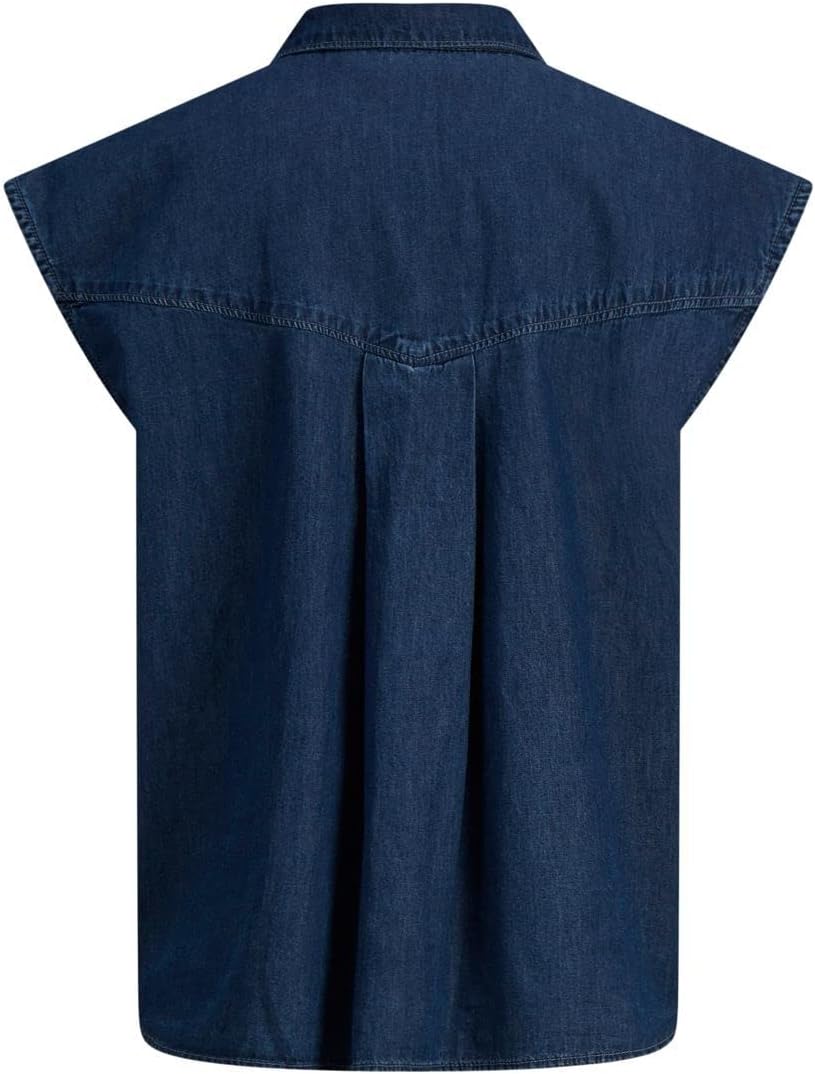 JJXX Damen Jxlayla Sl Chambray Shirt Sn Blouse S Medium Blue Denim, S Medium Blue Denim
