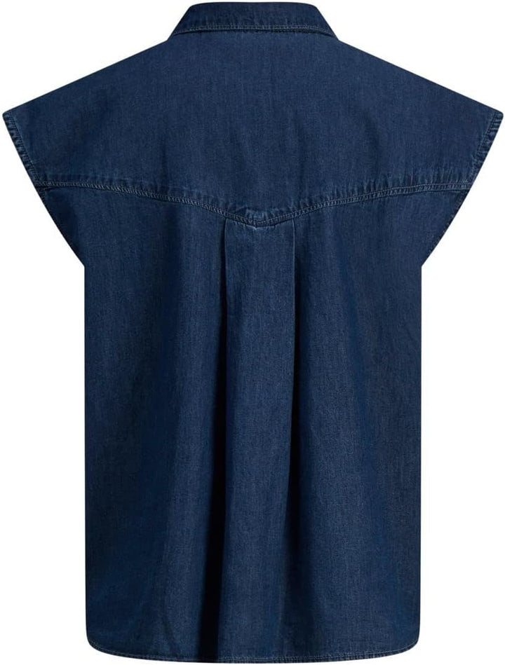 JJXX Damen Jxlayla Sl Chambray Shirt Sn Blouse S Medium Blue Denim, S Medium Blue Denim