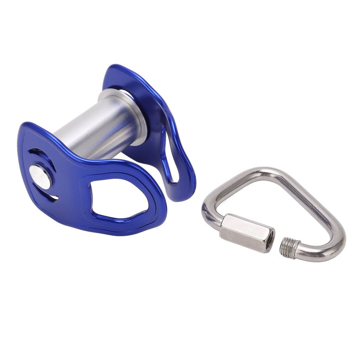 Slackline Pulley, Robuster Outdoor Sport Pulley Slider für Zipline Hindernisparcours Training, Blau