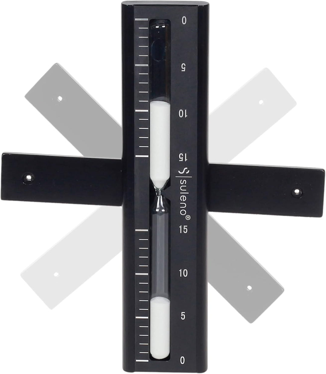 SULENO - Sauna Sanduhr KJELL 5-15 Minuten, Saunazubehör, hitzebeständig, modern, Wandmontage, Sandcl