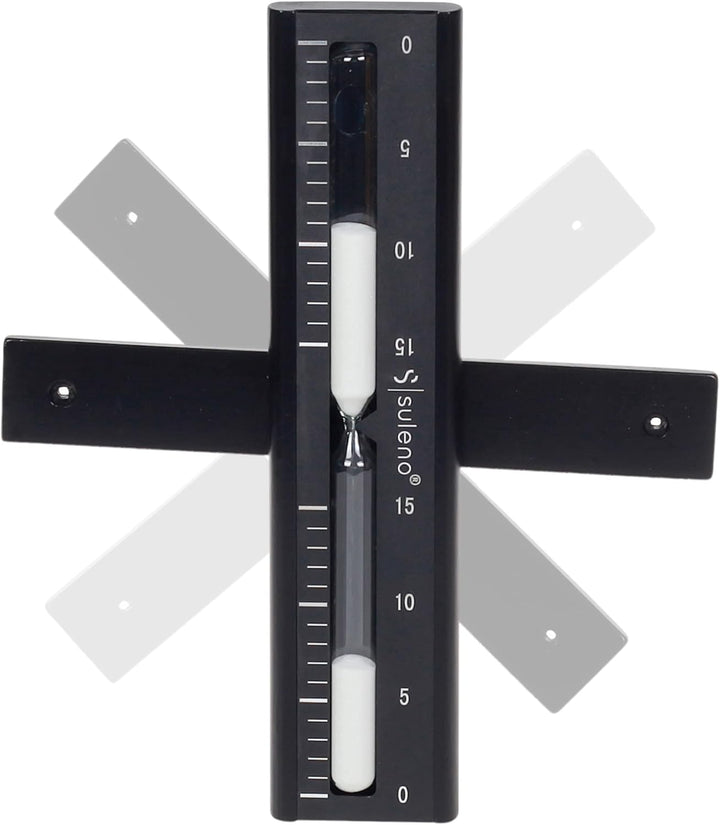 SULENO - Sauna Sanduhr KJELL 5-15 Minuten, Saunazubehör, hitzebeständig, modern, Wandmontage, Sandcl